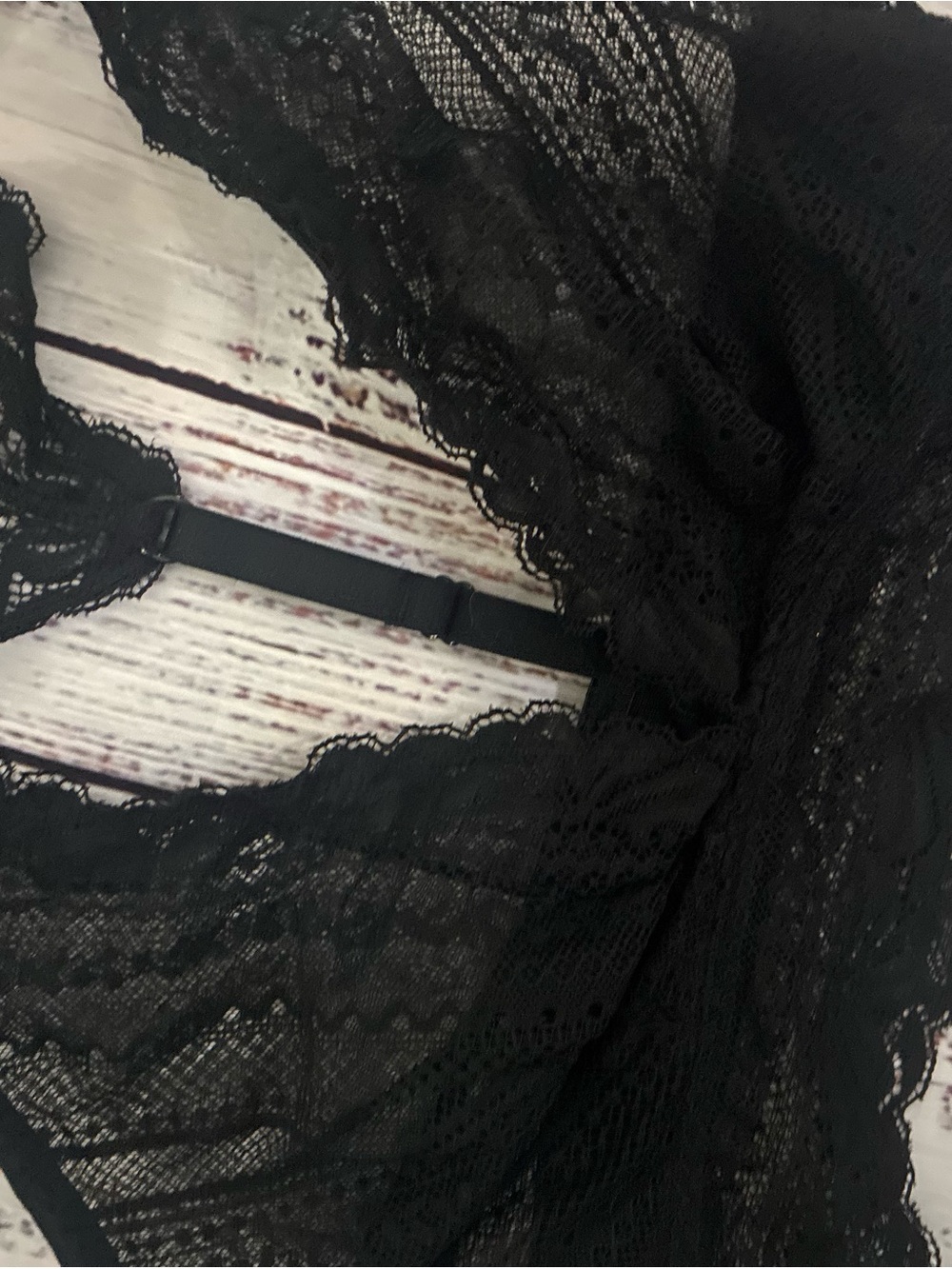 Target Black Lace Bralette with Scalloped Trim